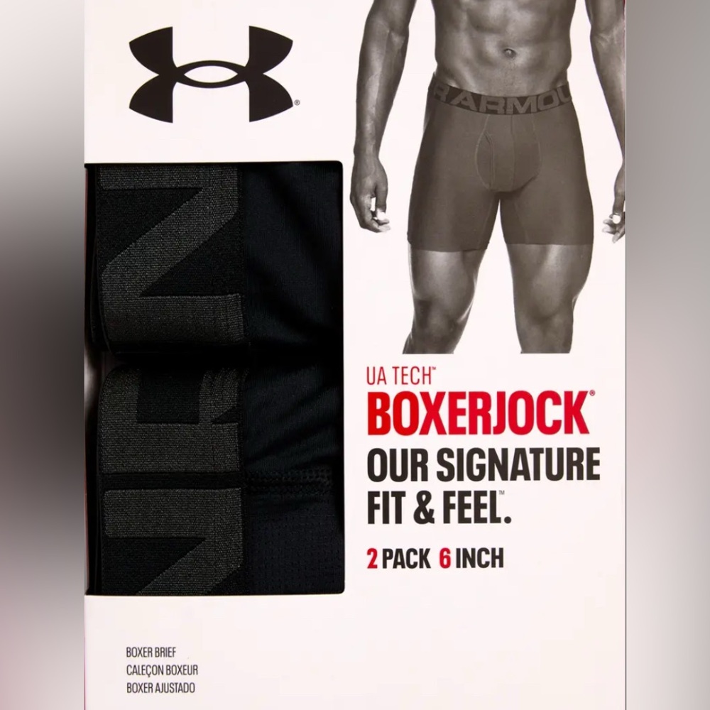 Under Armor Men's Tech Boxer 6in 2pk